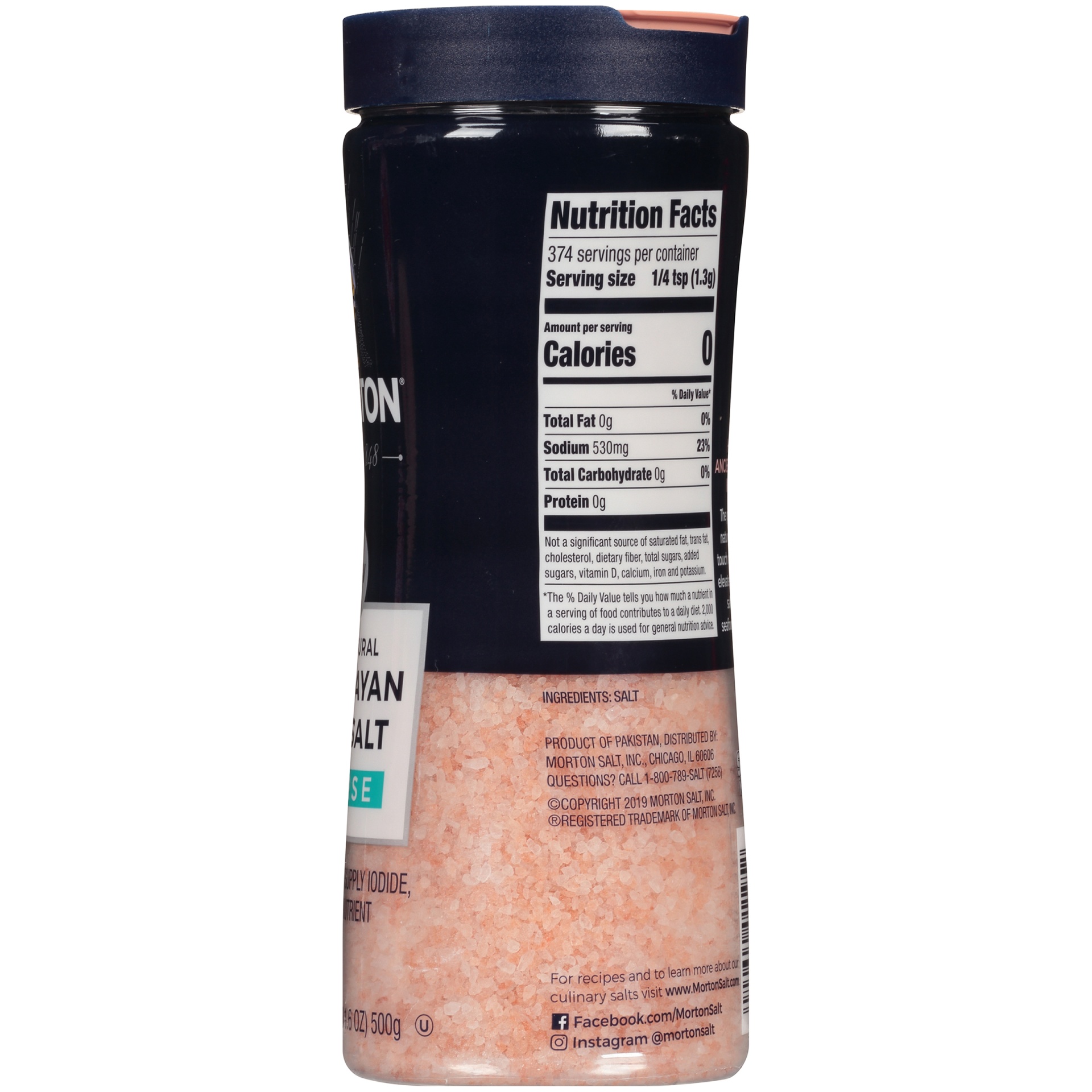 slide 7 of 8, Morton Coarse Himalayan Pink Salt 17.6 oz, 17.6 oz