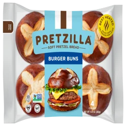 Pretzilla Soft Pretzel Burger Buns 12.8 oz
