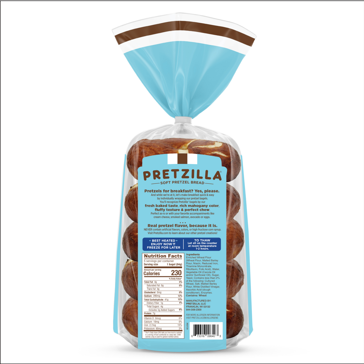 slide 2 of 4, Pretzilla Pretzel Bagels 5 Count - 14.4 Oz, 14.4 oz