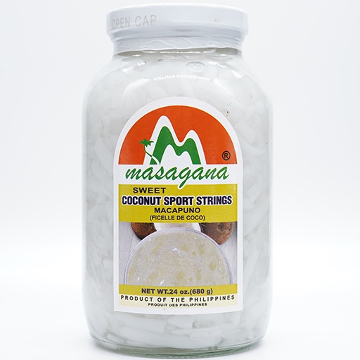 slide 1 of 1, Masagana Macapuno Coconut Strings, 24 oz