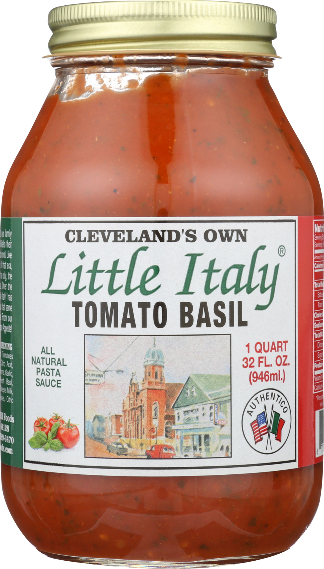 slide 1 of 2, Cleveland's Own Little Italy Tomato Basil All Natural Pasta Sauce, 32 oz