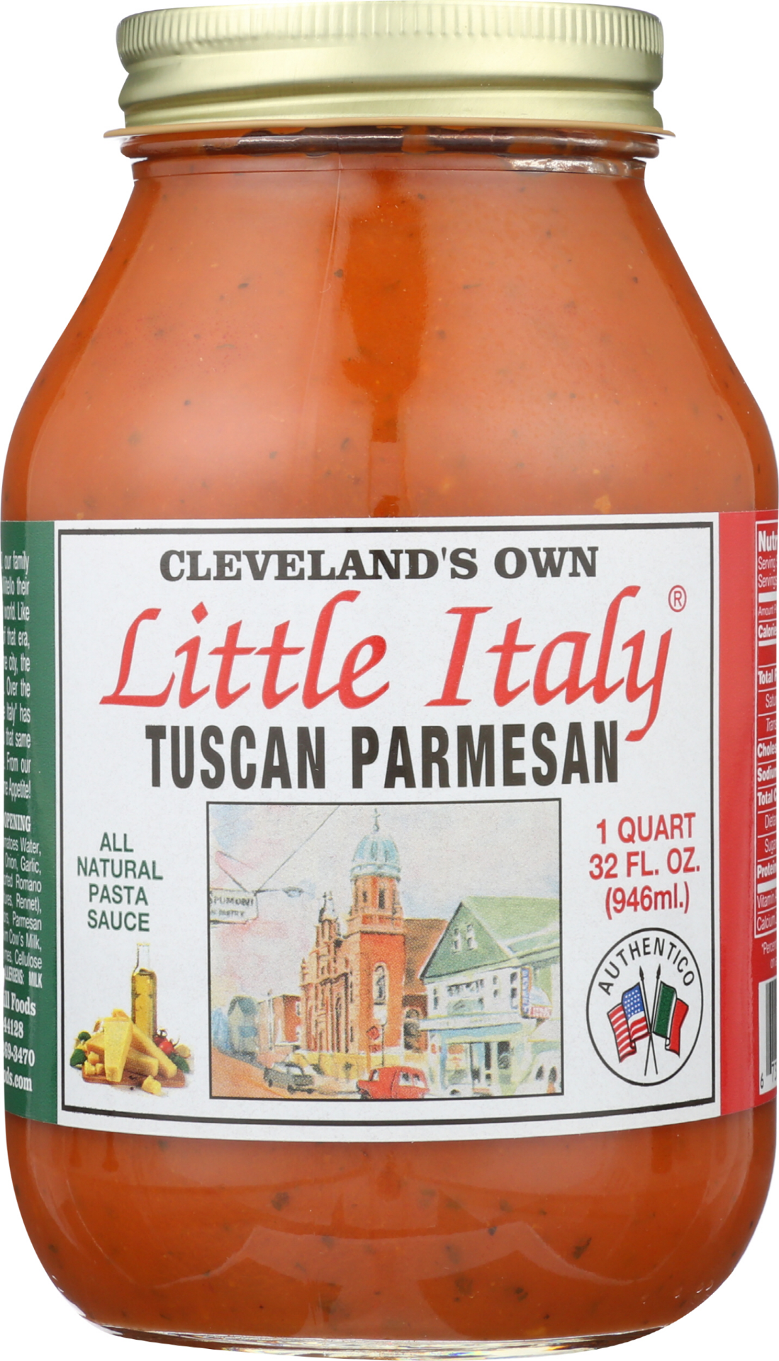 slide 1 of 2, Cleveland's Own Little Italy Tuscan Parmesan All Natural Pasta Sauce, 32 oz