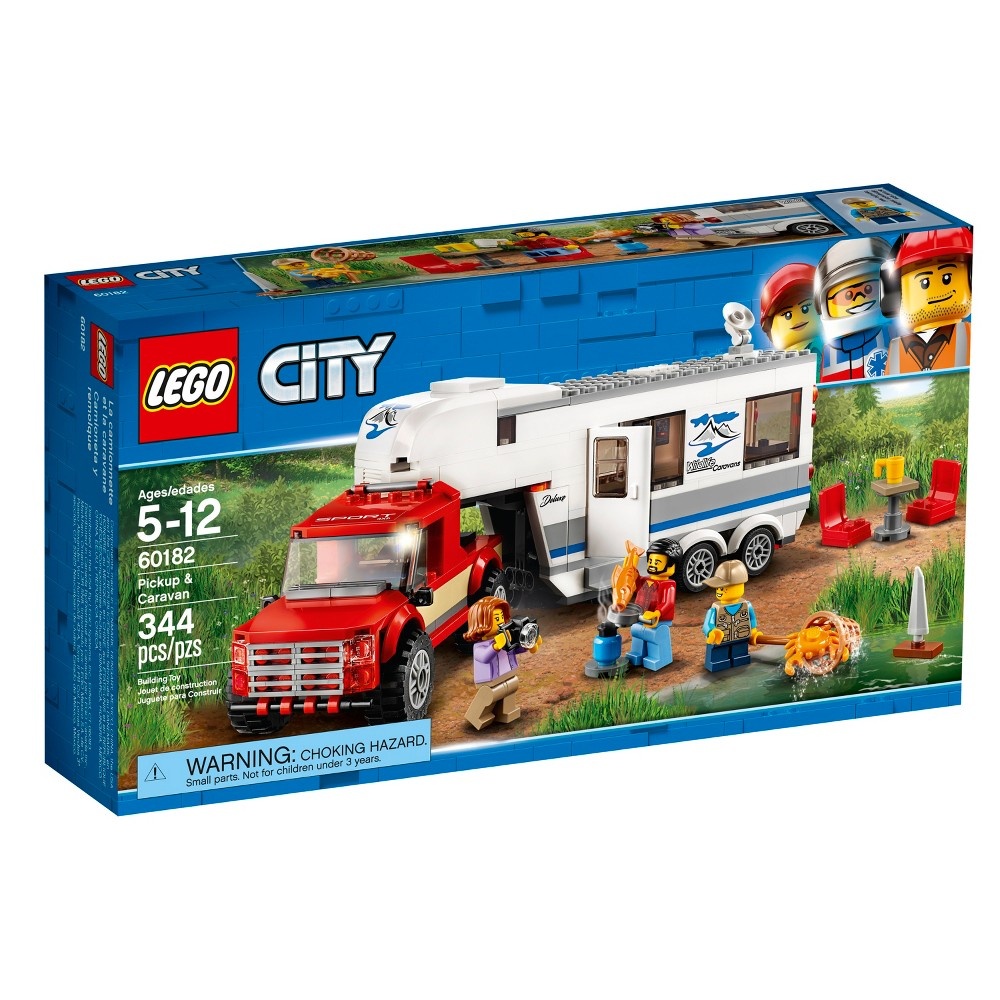 slide 3 of 5, LEGO City Great Vehicles Pickup & Caravan 60182, 1 ct