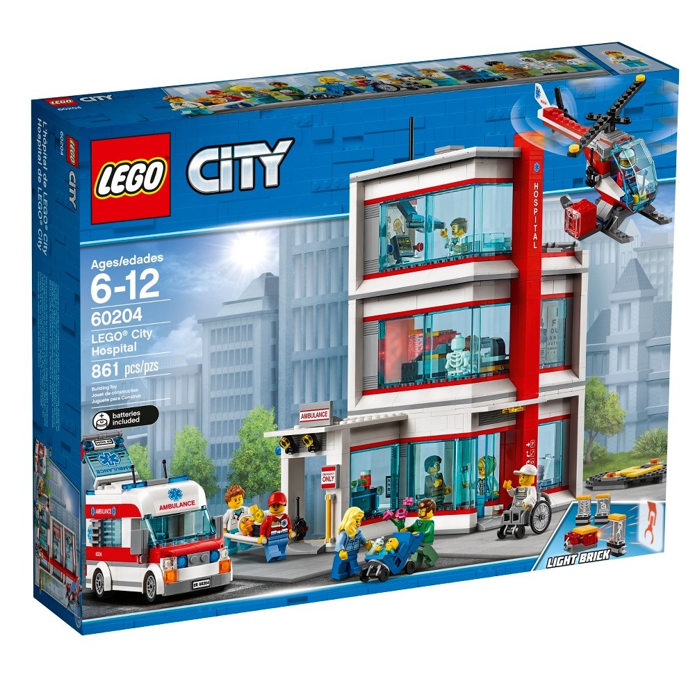 slide 2 of 8, LEGO City Town Hospital 60204, 1 ct