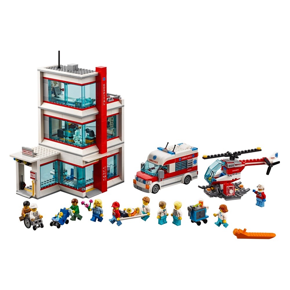 slide 4 of 8, LEGO City Town Hospital 60204, 1 ct