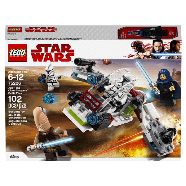 slide 1 of 7, LEGO Star Wars Jedi and Clone Troopers Battle Pack 75206, 1 ct