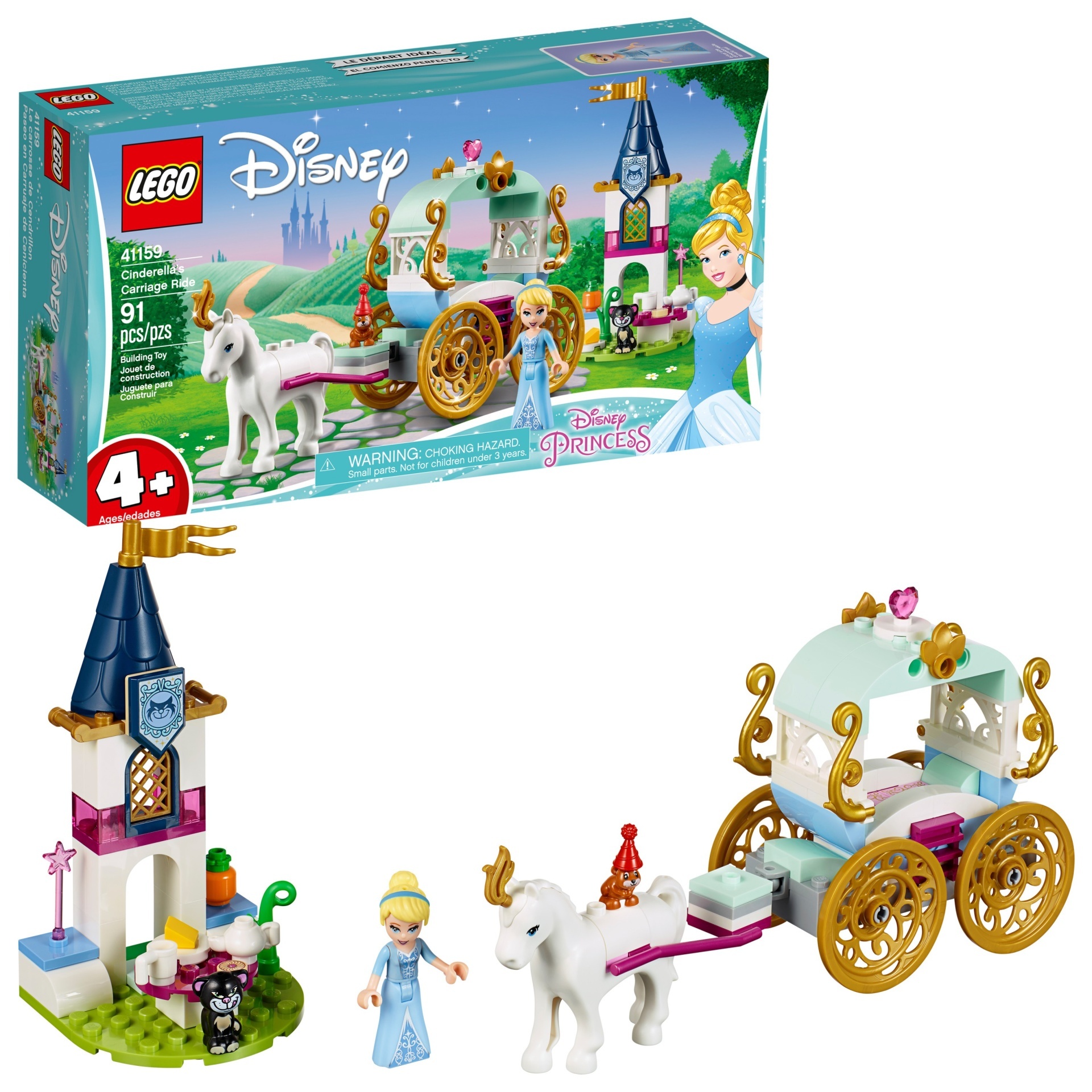 slide 1 of 7, LEGO Disney Cinderella's Carriage Ride, 91 ct