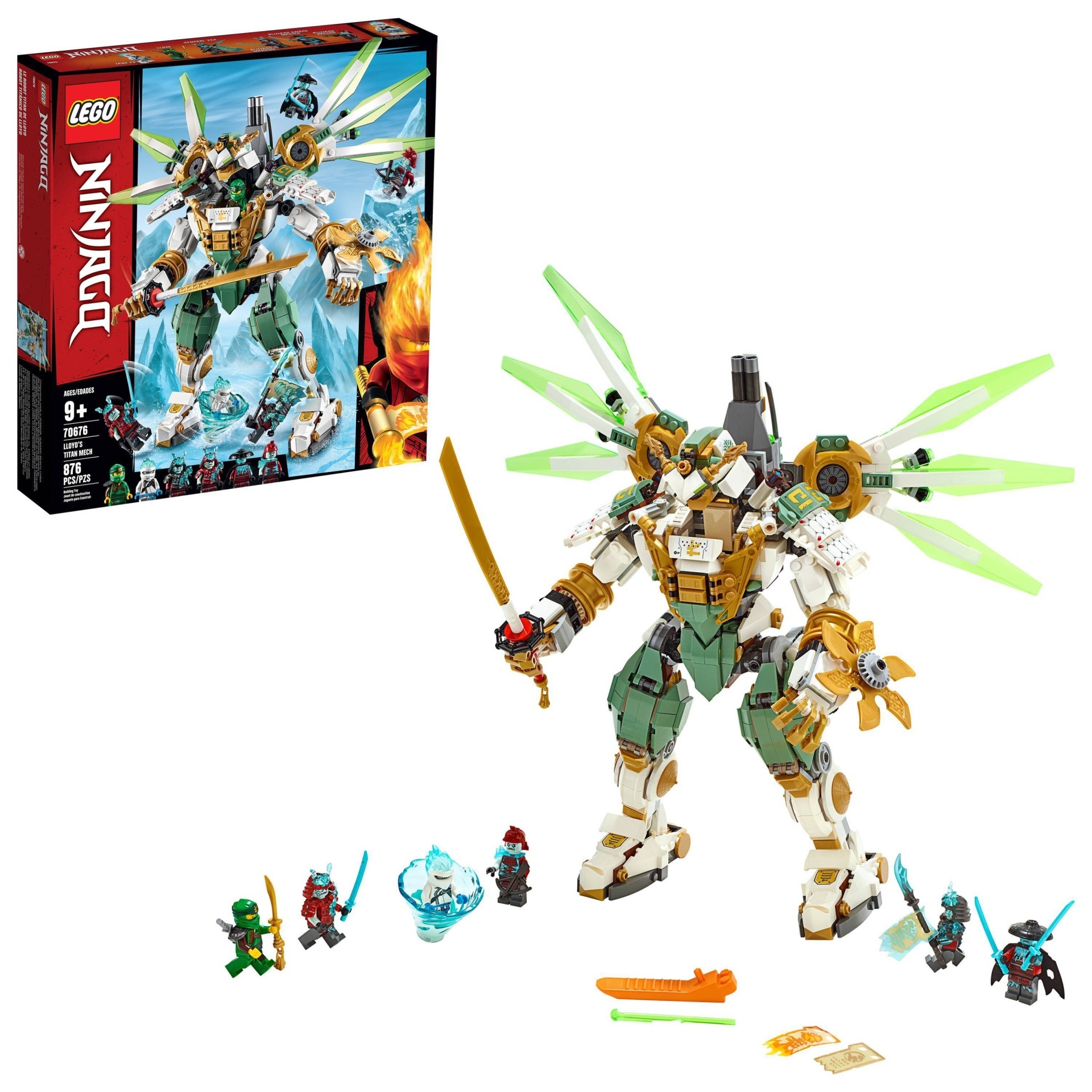 slide 1 of 7, LEGO Ninjago Lloyd's Titan Mech 70676 Ninja Toy Building Kit, 1 ct