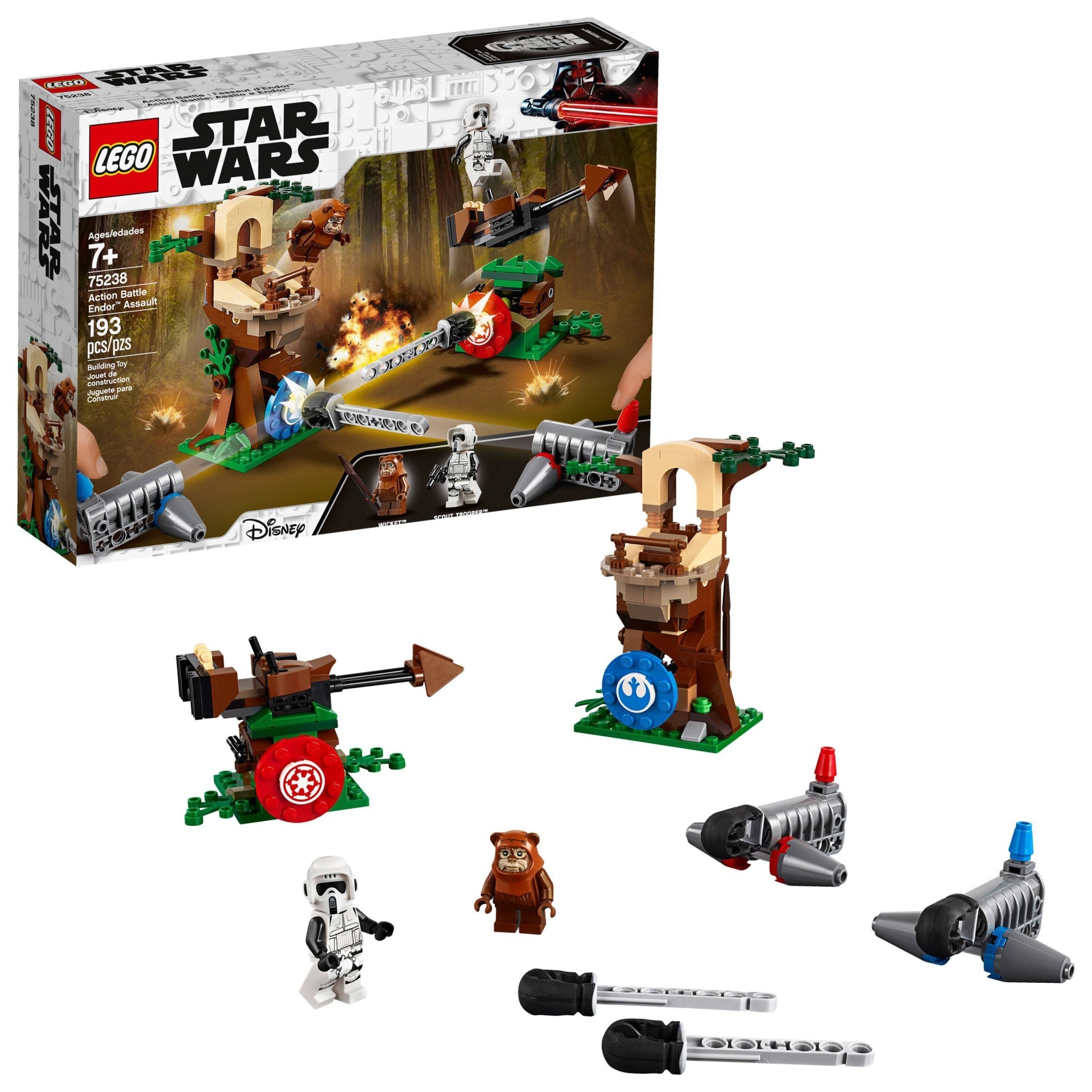 slide 1 of 7, LEGO Star Wars Action Battle Endor Assault 75238, 1 ct