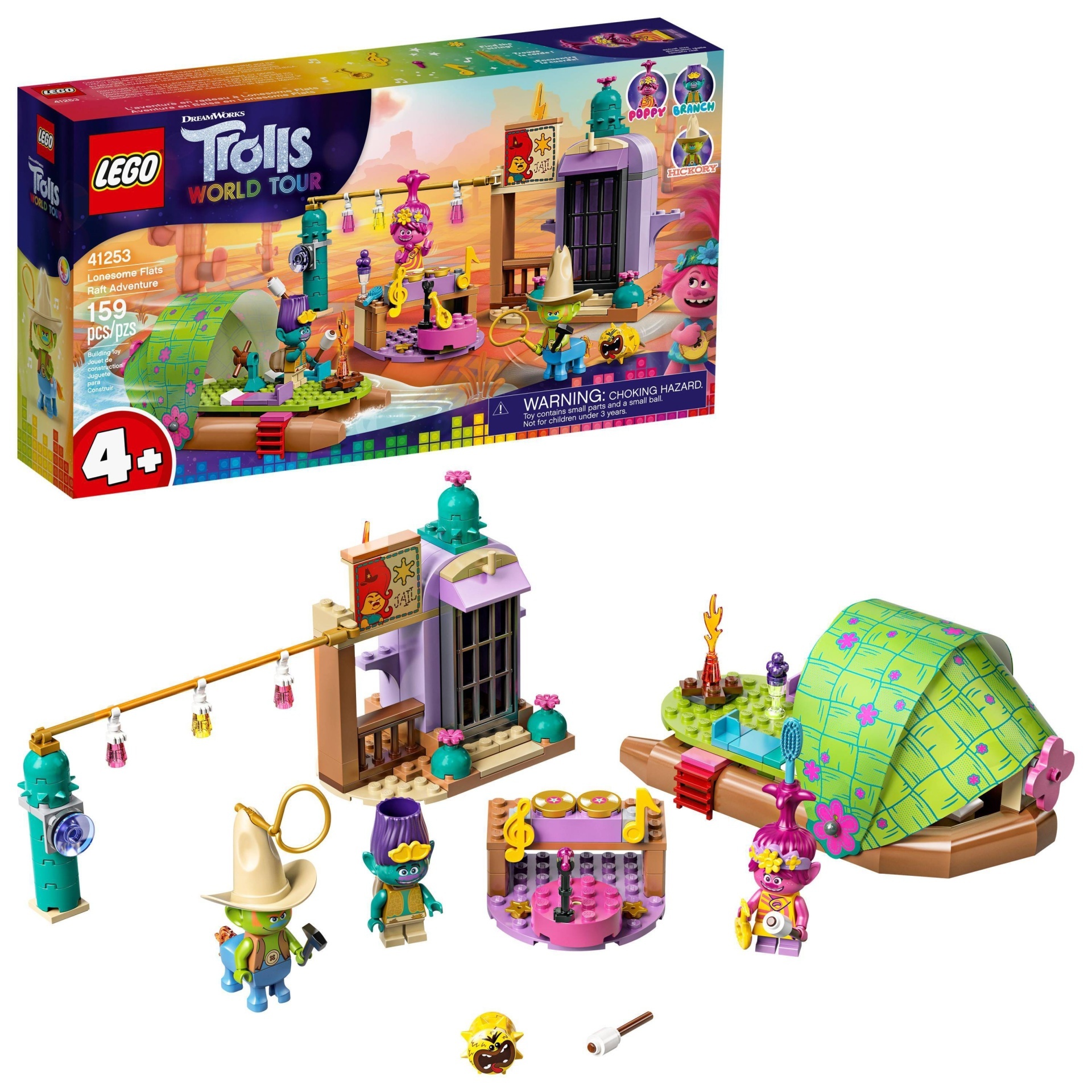 slide 1 of 7, LEGO Trolls World Tour Lonesome Flats Raft Adventure 41253 Kids Building Kit, 1 ct