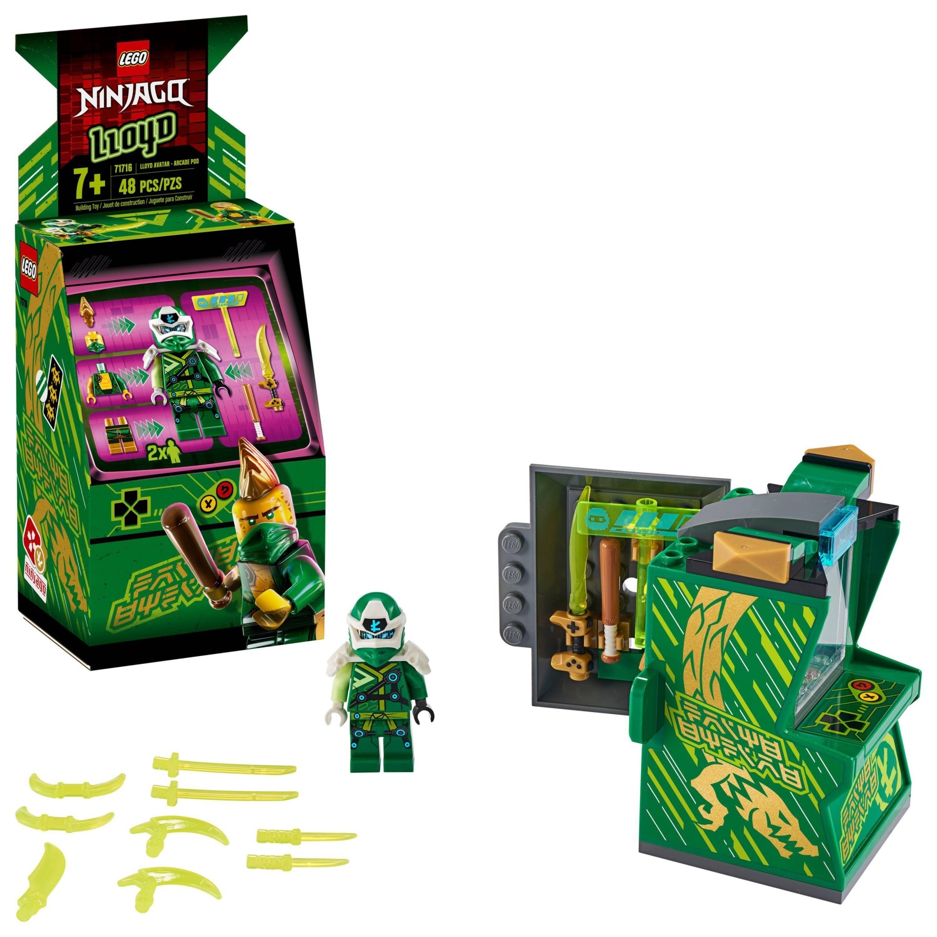 slide 1 of 7, LEGO NINJAGO Lloyd Avatar - Arcade Pod 71716 Mini Arcade Machine Building Set, 1 ct