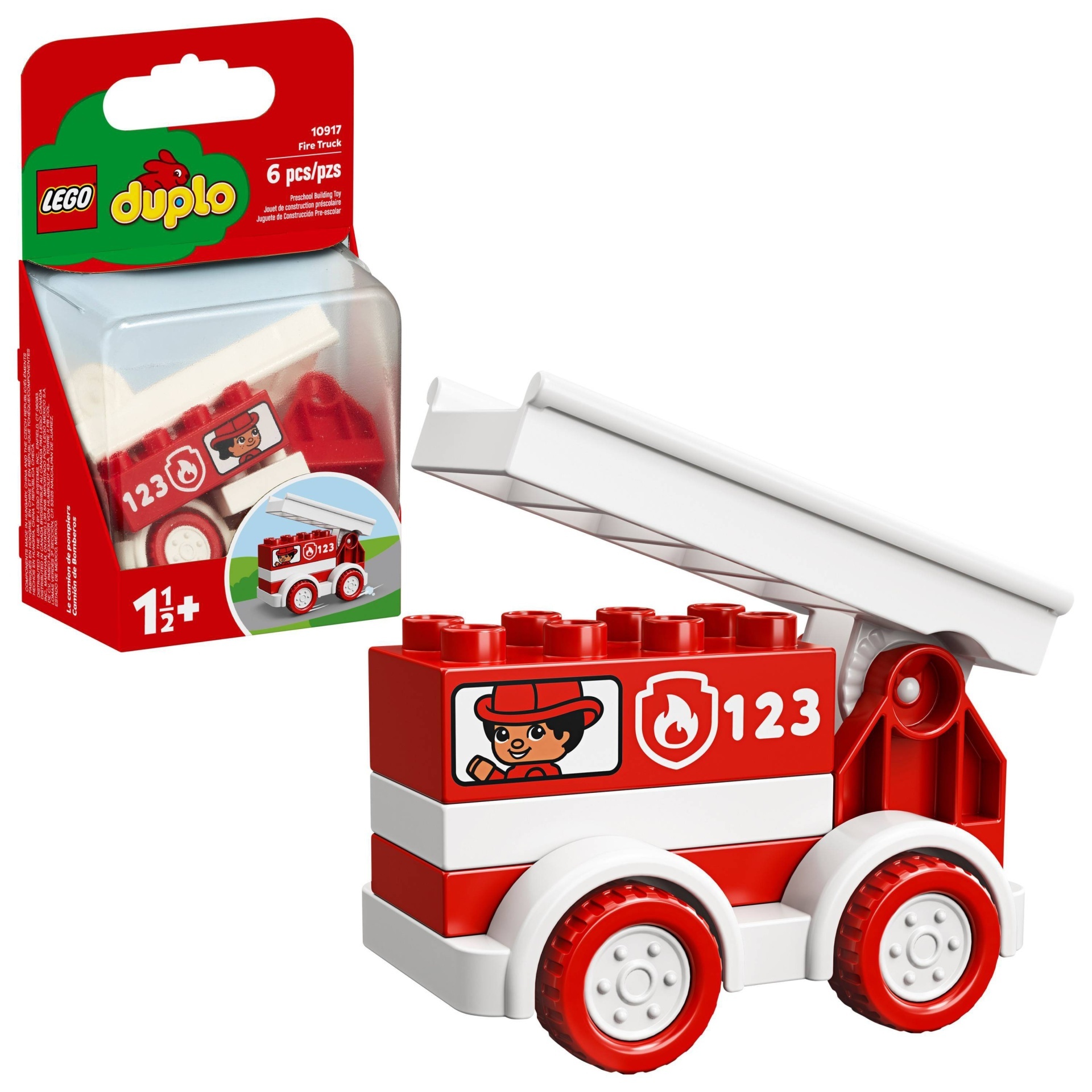 slide 1 of 7, LEGO DUPLO My First Fire Truck 10917 Educational Fire Truck Toy, 1 ct