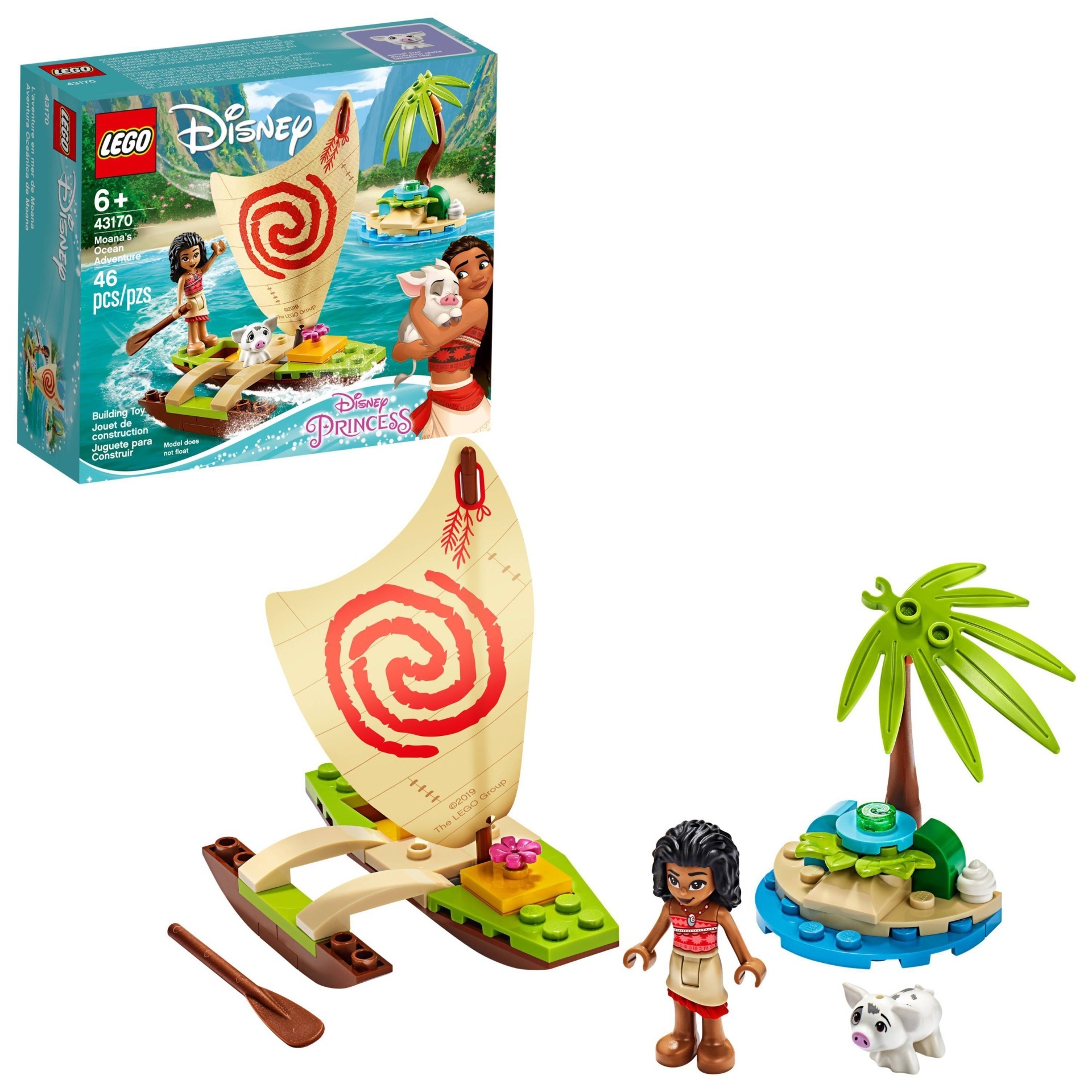 slide 1 of 6, LEGO Disney Moana's Ocean Adventure 43170 Princess Building Playset, 1 ct