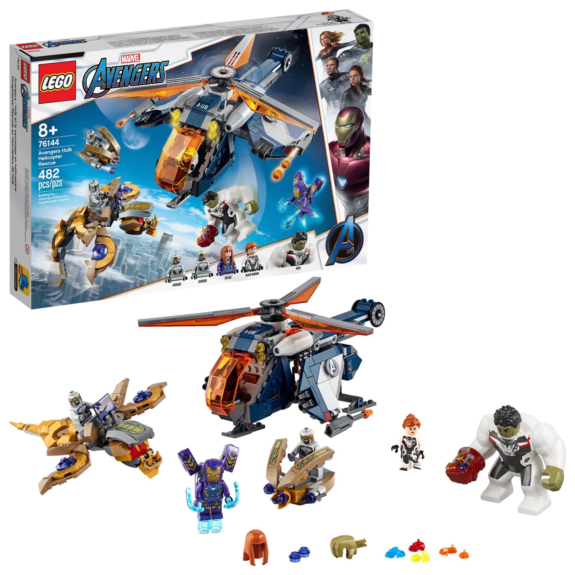 slide 1 of 7, LEGO Super Heroes Marvel Avengers Hulk Helicopter Rescue 76144, 1 ct