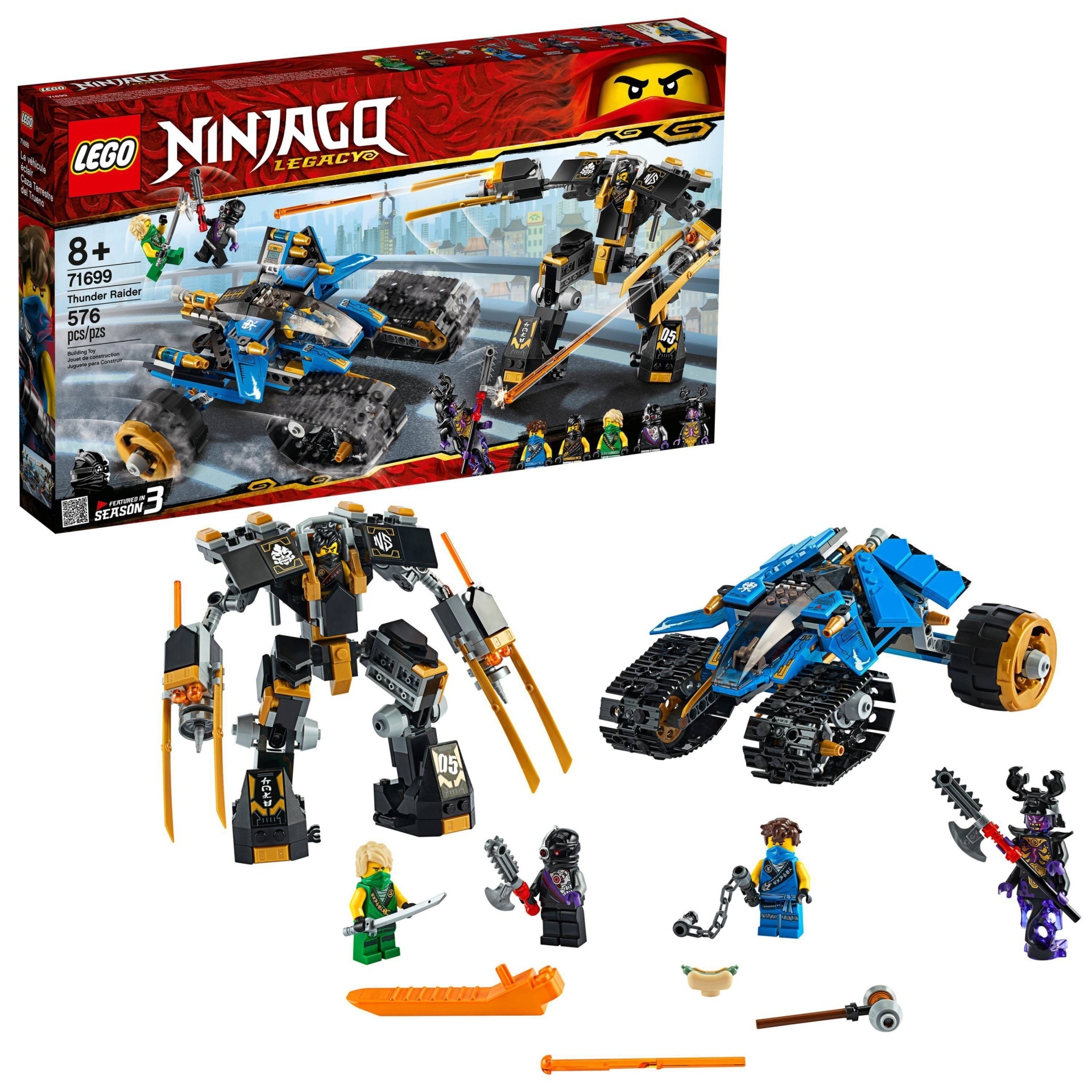 slide 1 of 6, LEGO NINJAGO Legacy Thunder Raider 71699 Ninja Mech Building Kit, 1 ct