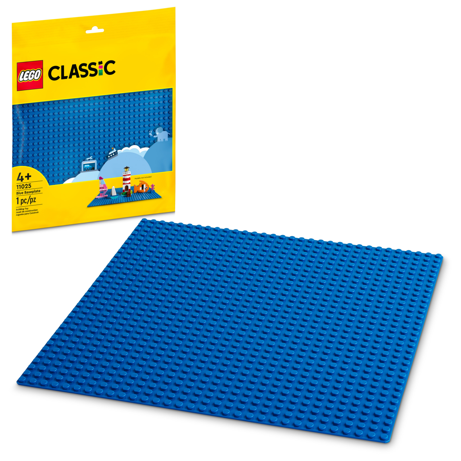 slide 1 of 5, LEGO Classic Blue Baseplate 11025 Building Kit, 1 ct