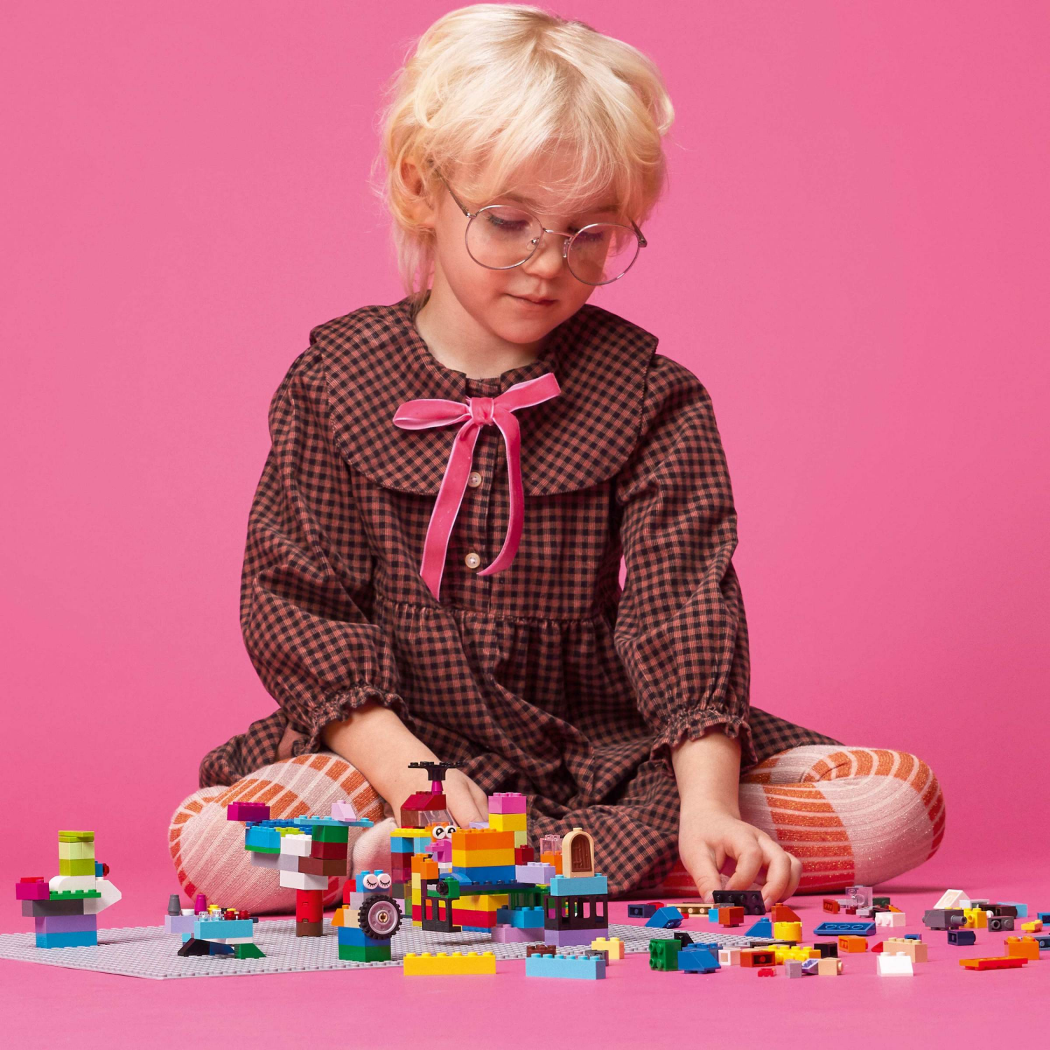 slide 3 of 5, LEGO Classic Gray Baseplate 11024 Building Kit, 1 ct