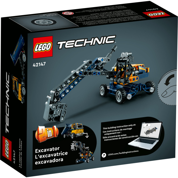 slide 15 of 21, LEGO Technic Dump Truck and Excavator Toys 2in1 Set 42147, 177 ct