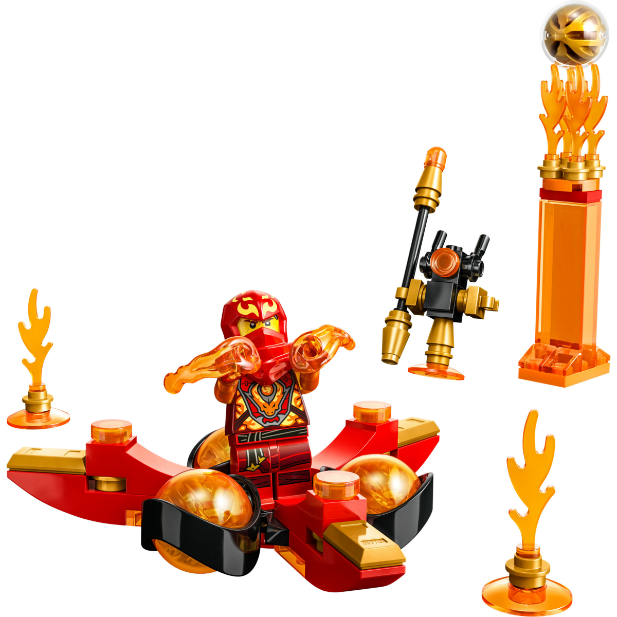 slide 16 of 21, LEGO NINJAGO Kais Dragon Power Spinjitzu Flip Action Figure 71777, 1 ct