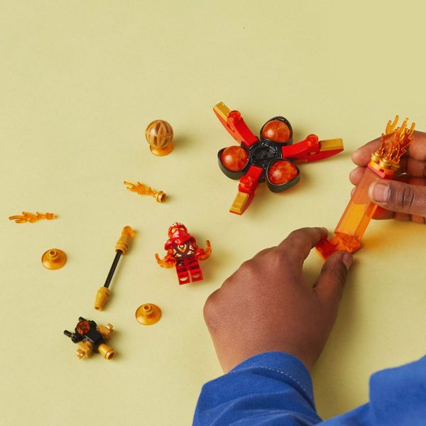 slide 21 of 21, LEGO NINJAGO Kais Dragon Power Spinjitzu Flip Action Figure 71777, 1 ct