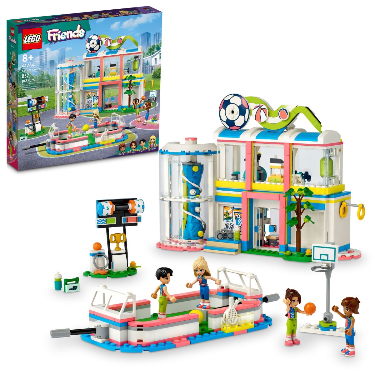 slide 1 of 21, LEGO Friends Sports Center Games Building Toy 41744, 1 ct