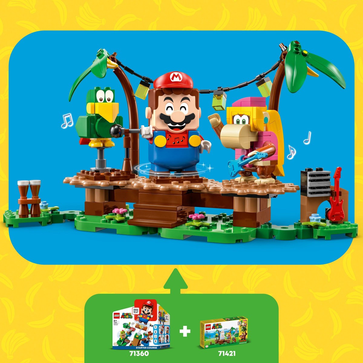 slide 9 of 21, LEGO Super Mario Dixie Kongs Jungle Jam Expansion Set 71421 Building Toy Set, 174 ct
