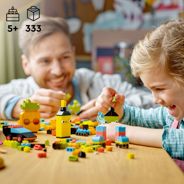 slide 17 of 21, LEGO Classic Creative Neon Fun 11027 Building Toy Set, 333 ct