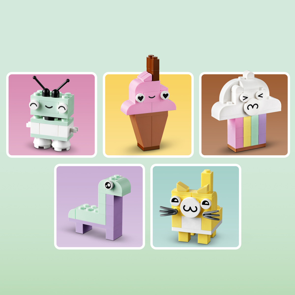 slide 5 of 21, LEGO Classic Creative Pastel Fun Building Bricks Toy 11028, 1 ct