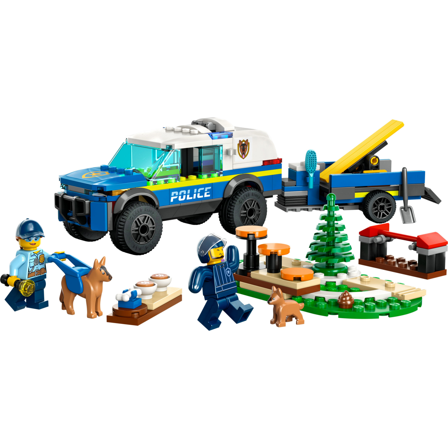 slide 3 of 6, LEGO City Mobile Police Dog Training Set with Toy Car 60369, 197 ct