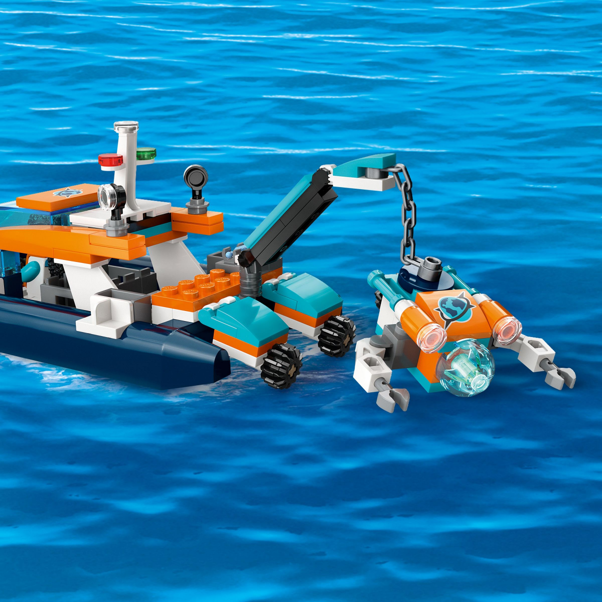 slide 21 of 21, LEGO City Explorer Diving Boat 60377 Building Toy Set, 182 ct