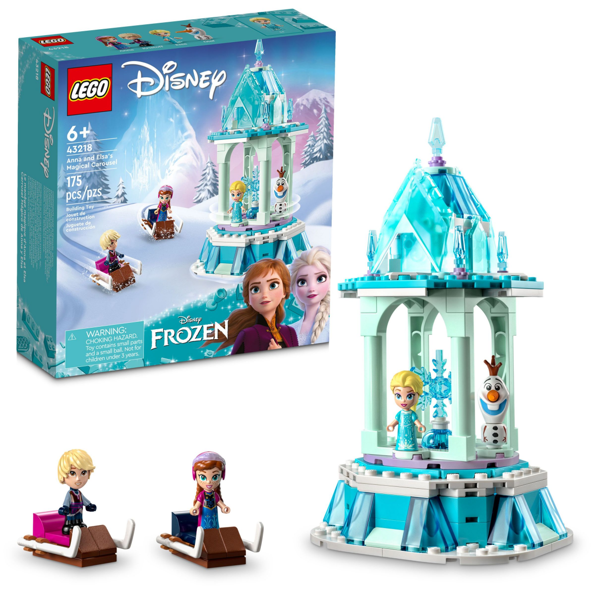 slide 1 of 21, LEGO Disney Anna and Elsas Magical Carousel 43218 Building Toy Set, 175 ct