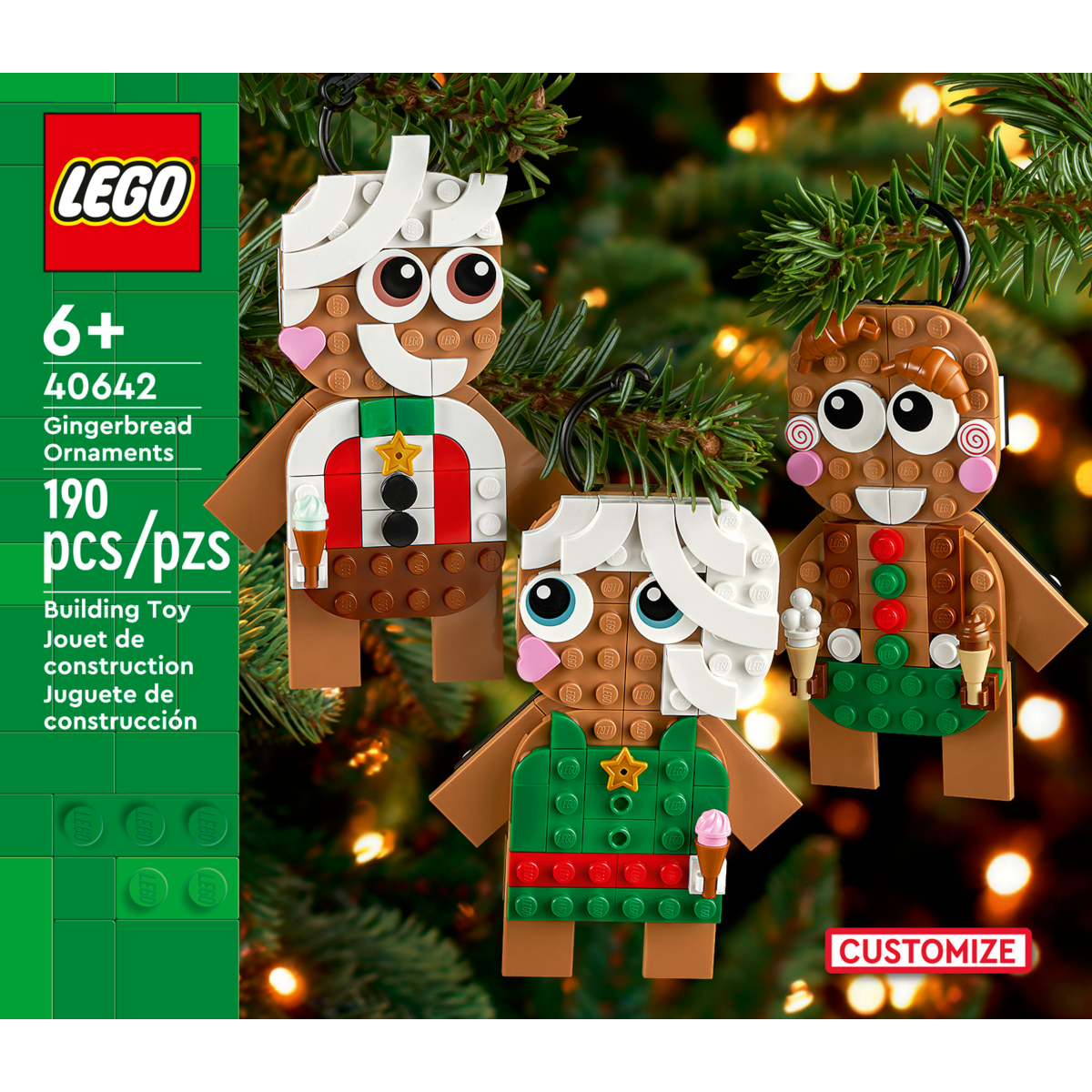 slide 7 of 17, LEGO Gingerbread Ornaments Building Toy 40642, 1 ct