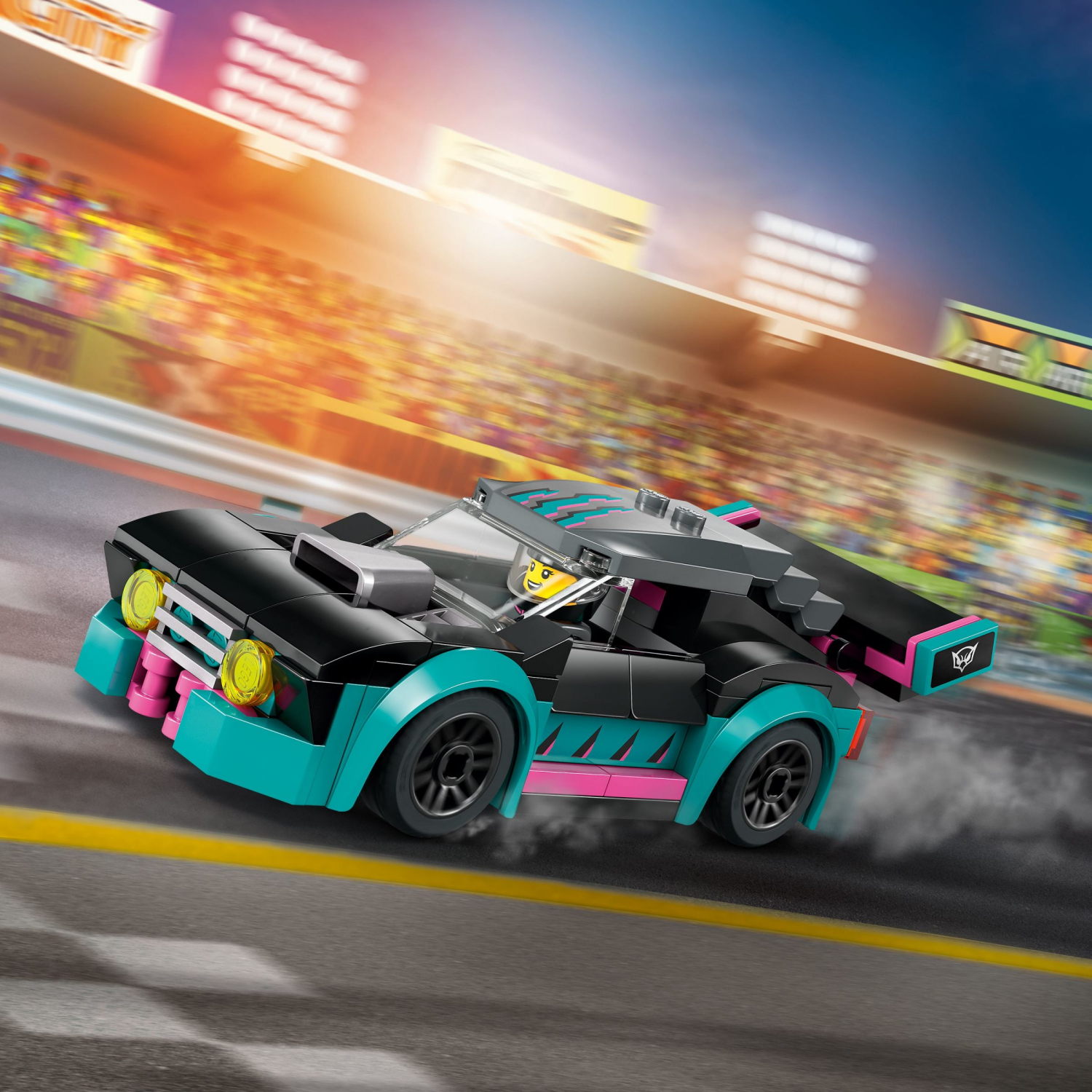 slide 4 of 6, LEGO City Race Car and Car Carrier Truck Building Toy 60406, 1 ct