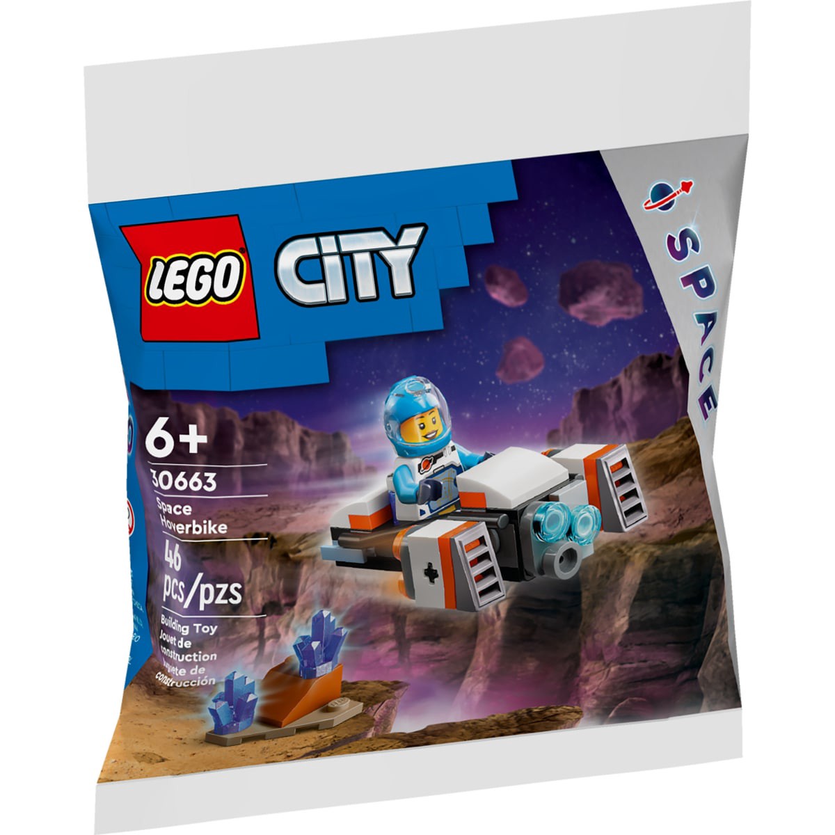 slide 1 of 17, LEGO City Space Hoverbike 30663, 1 ct
