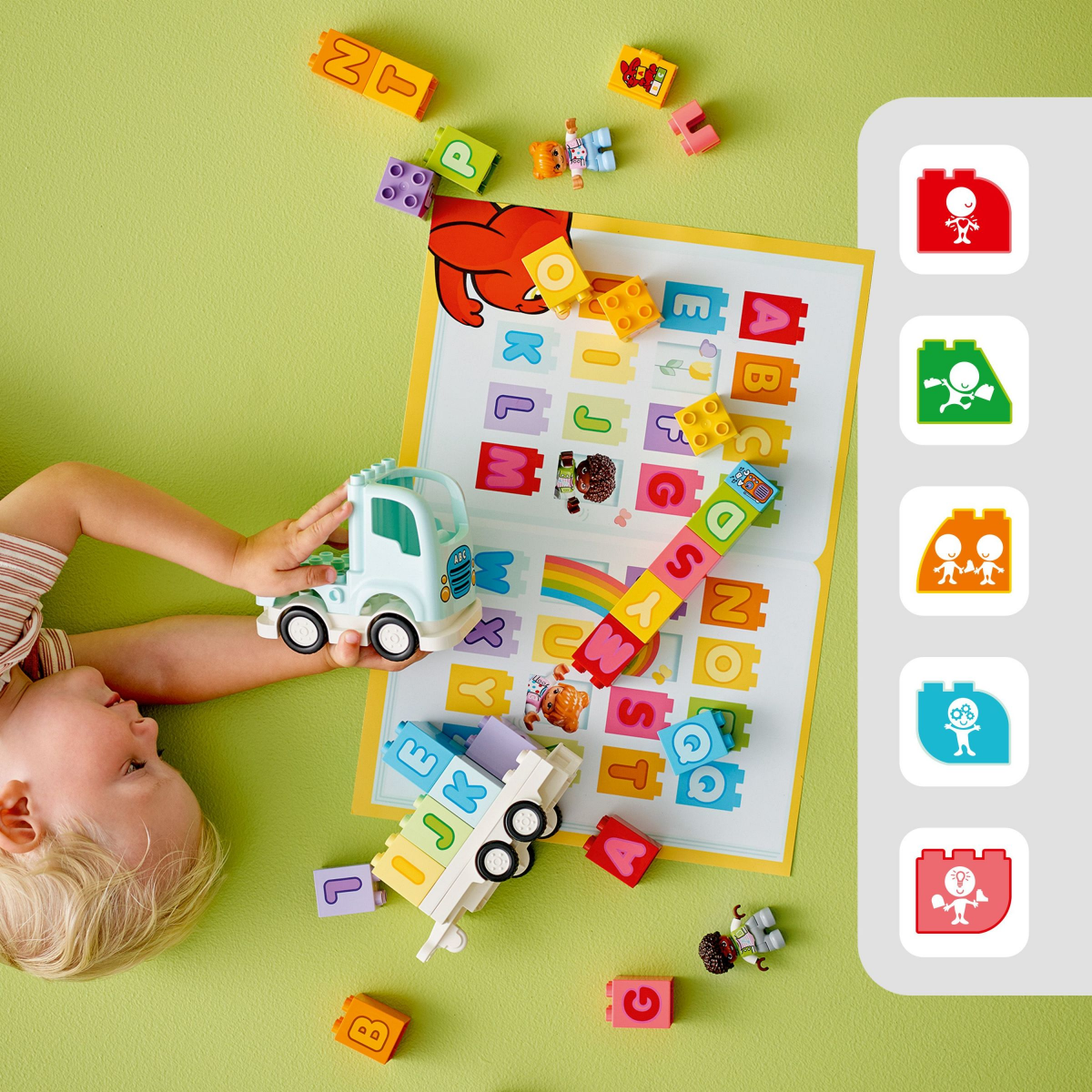 slide 3 of 4, LEGO DUPLO Town Alphabet Truck Toy, Toddler Education Toy 10421, 1 ct