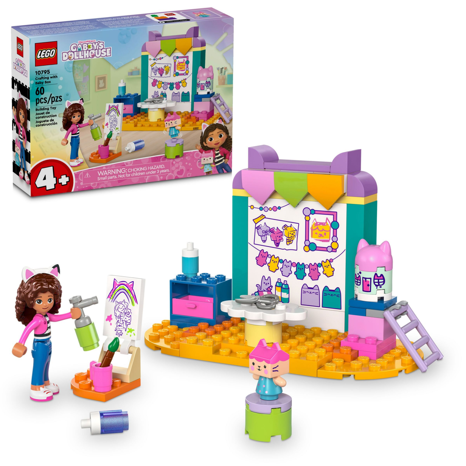 slide 1 of 5, LEGO 4+ Gabbys Dollhouse Crafting with Baby Box Toy 10795, 1 ct