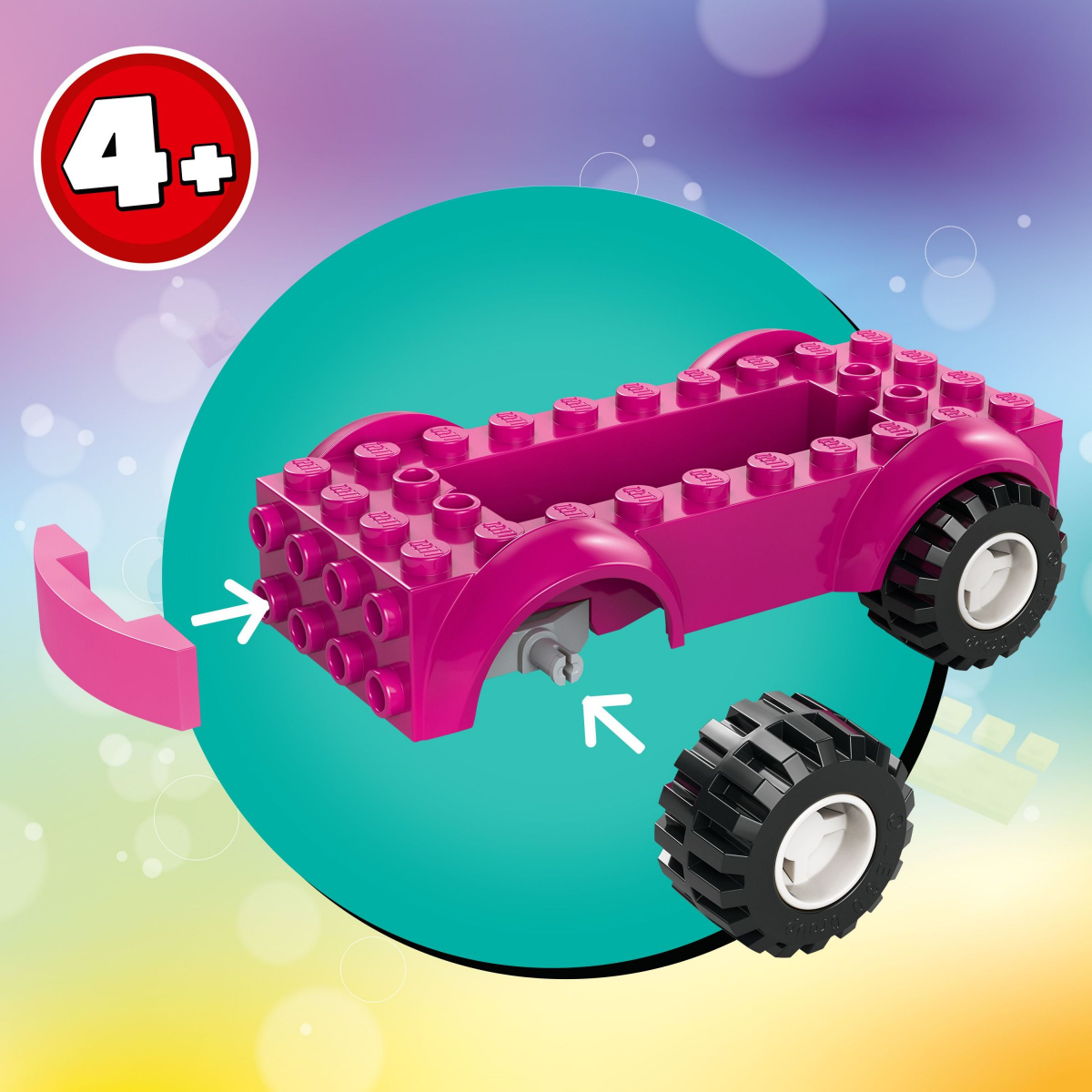 slide 4 of 4, LEGO 4+ Gabbys Dollhouse Gabbys Party Room Playset with Pink Car 10797, 1 ct