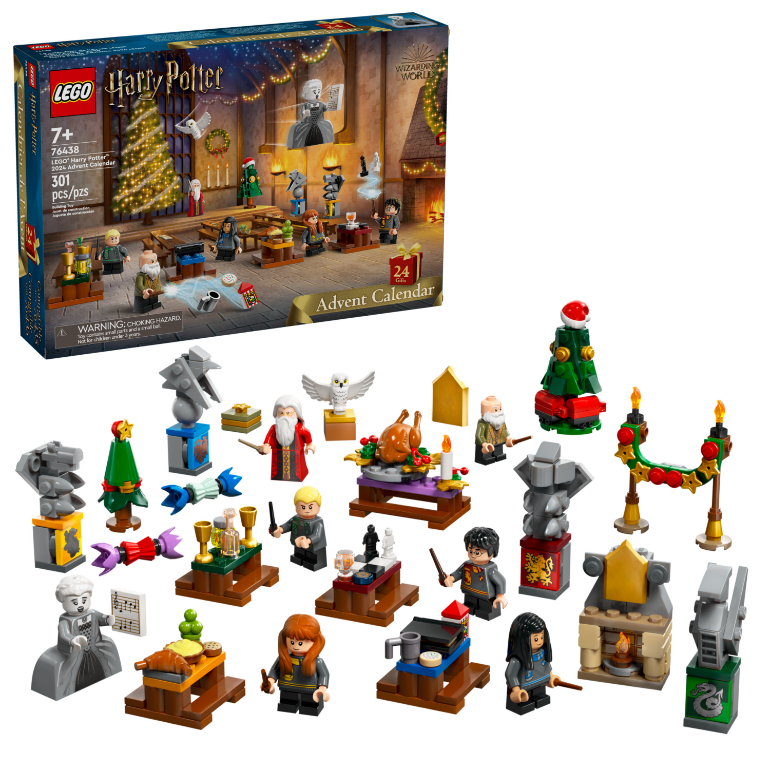 slide 1 of 4, LEGO Harry Potter 2024 Advent Calendar Set, Holiday Countdown Gift 76438, 1 ct