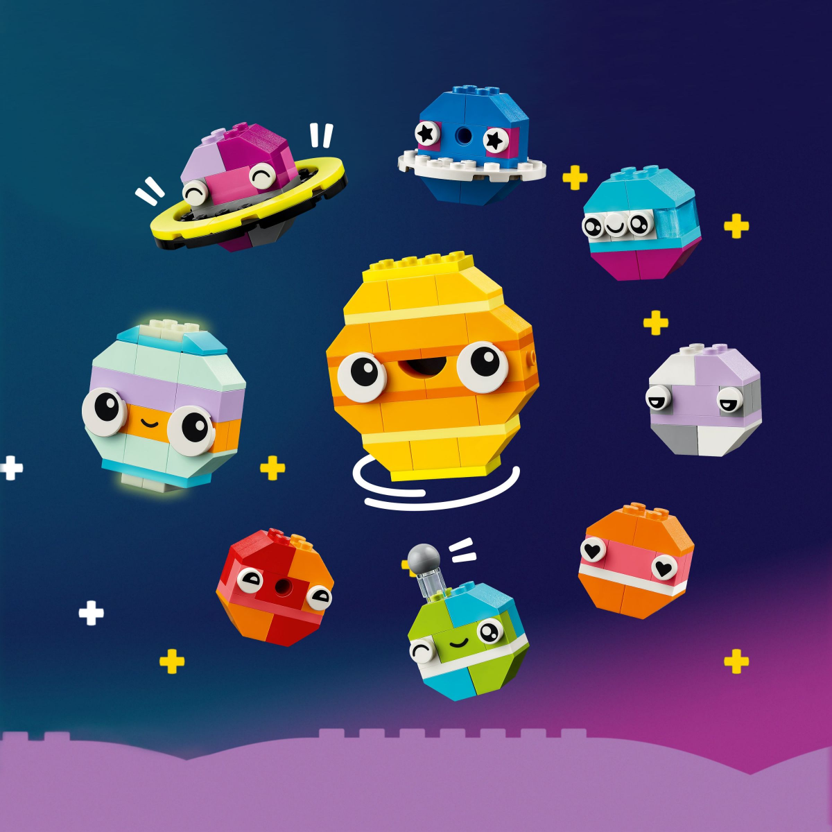 slide 4 of 4, LEGO Classic Creative Space Planets Aliens and Rocket Ship Toy 11037, 1 ct