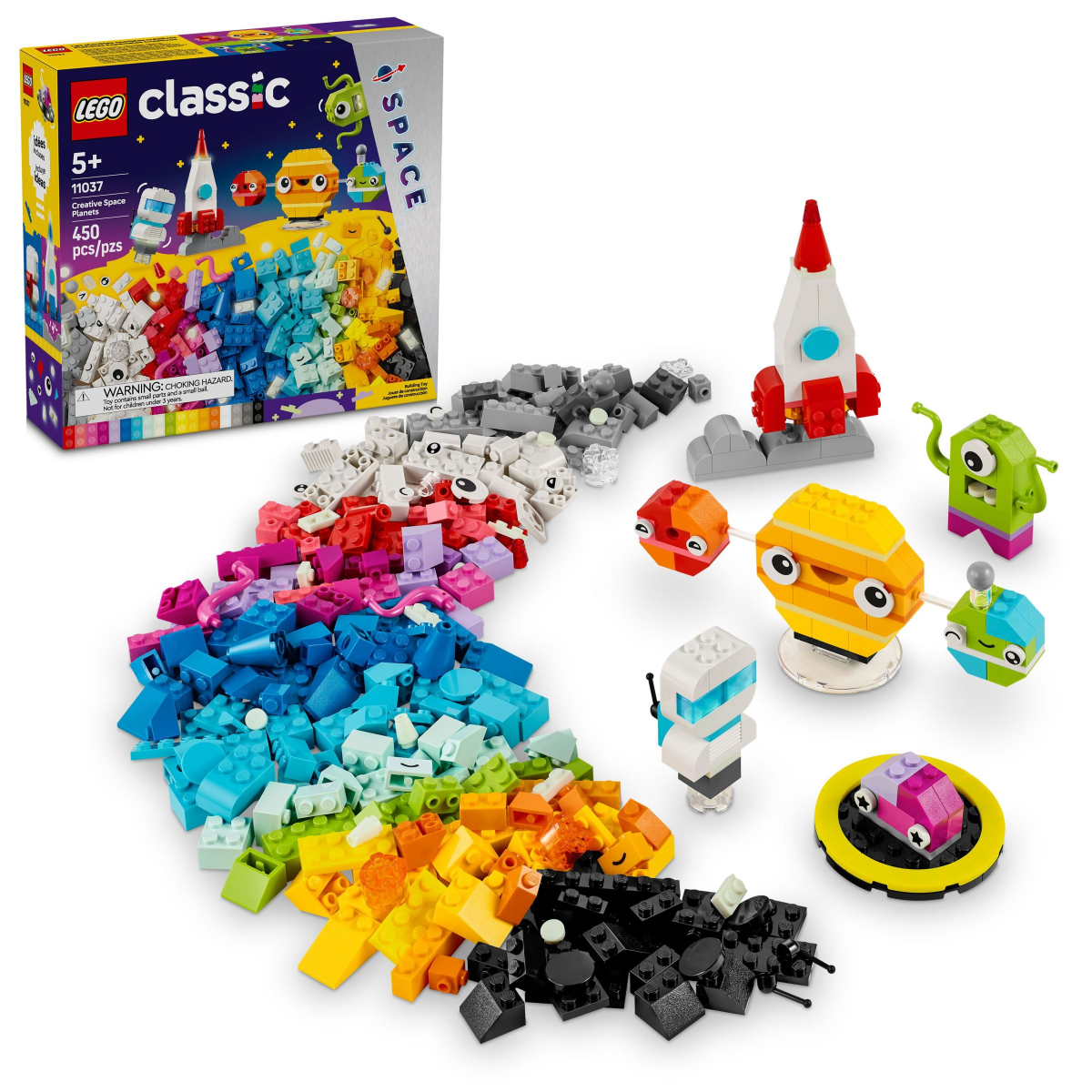 slide 1 of 4, LEGO Classic Creative Space Planets Aliens and Rocket Ship Toy 11037, 1 ct