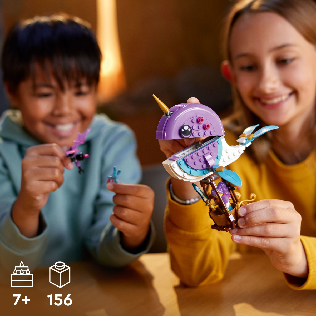 slide 3 of 21, LEGO DREAMZzz Izzie's Narwhal Hot-Air Balloon Set, 1 ct