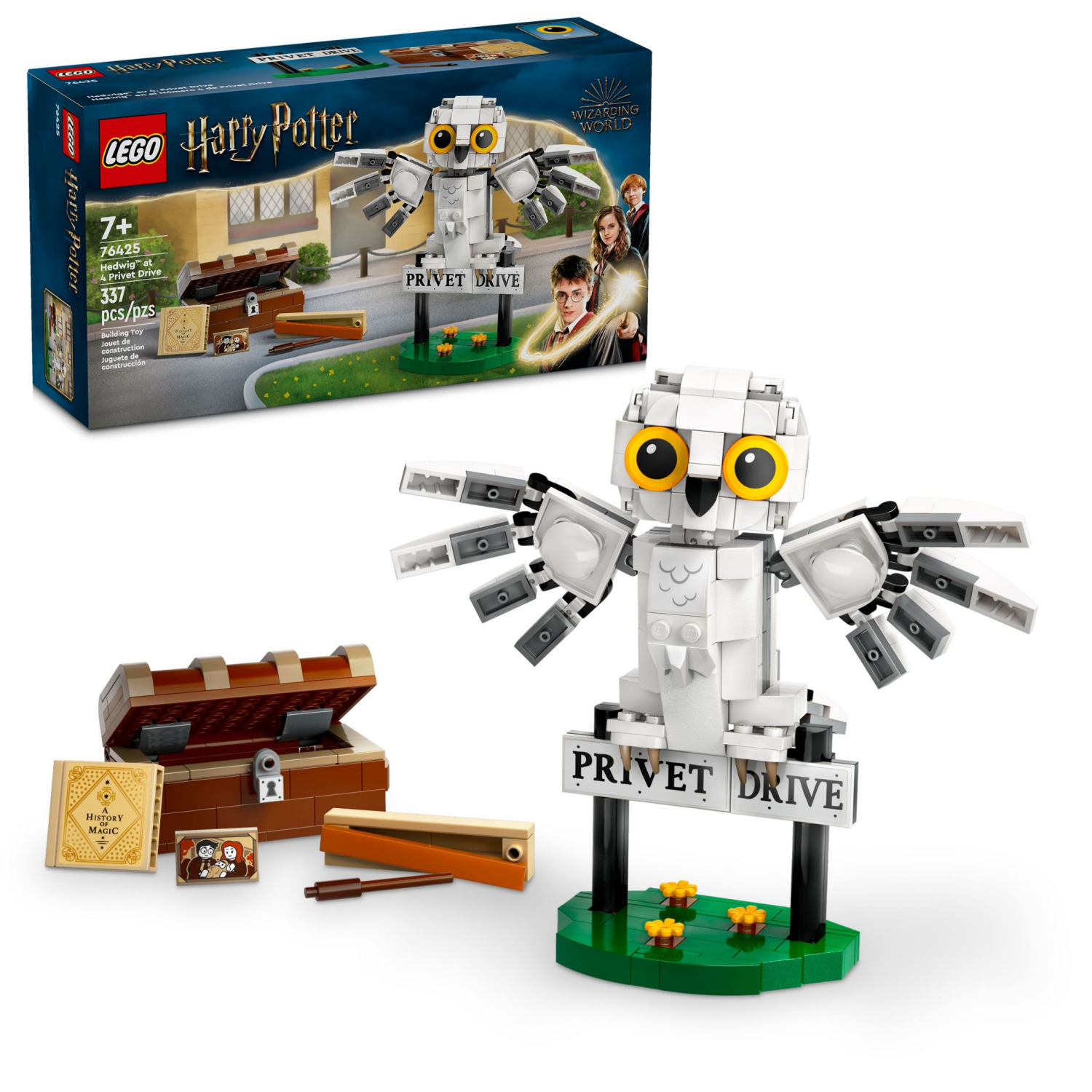 slide 1 of 6, LEGO Harry Potter Hedwig at 4 Privet Drive Owl Figure Toy 76425, 1 ct