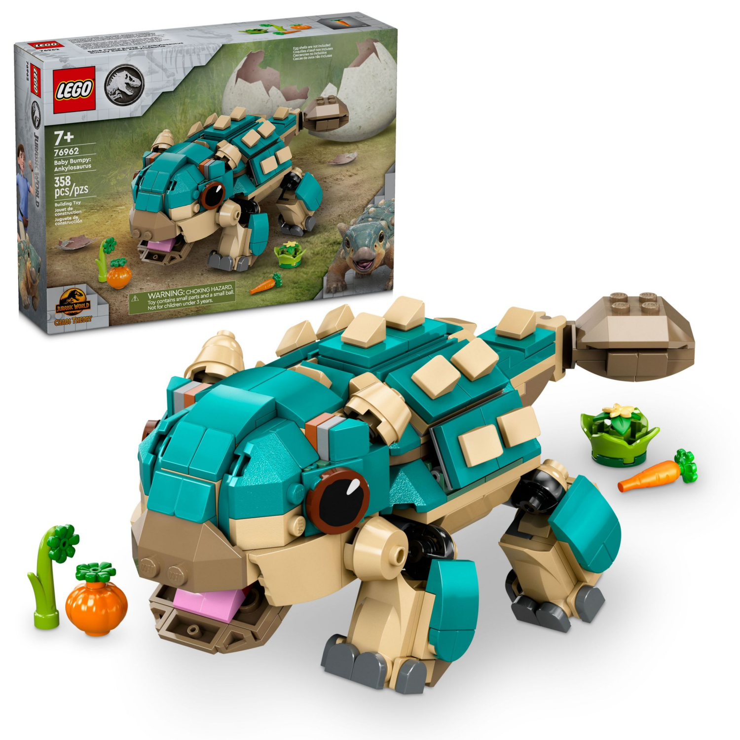 slide 1 of 6, LEGO Jurassic World Baby Bumpy: Ankylosaurus Dinosaur Toy 76962, 1 ct