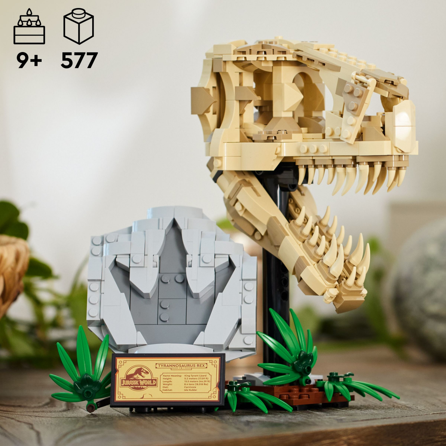 slide 2 of 5, LEGO Jurassic World Dinosaur Fossils: T.rex Skull Set, 1 ct