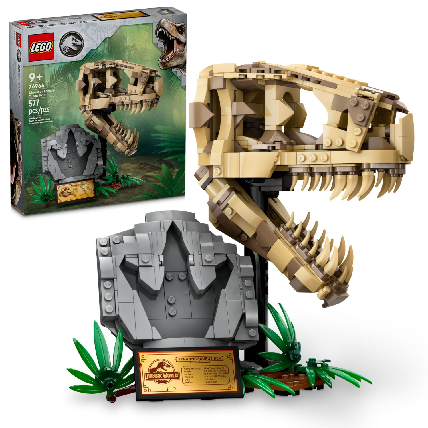 slide 1 of 5, LEGO Jurassic World Dinosaur Fossils: T.rex Skull Set, 1 ct