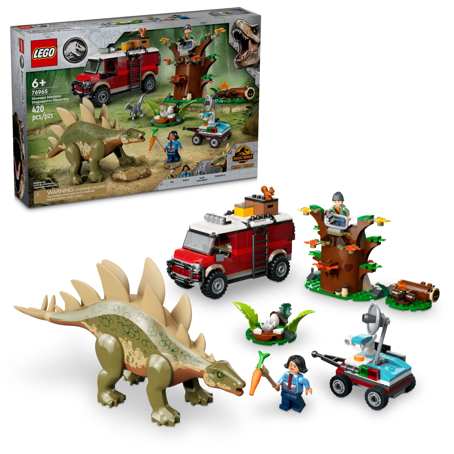 slide 1 of 6, LEGO Jurassic World Dinosaur Missions: Stegosaurus Discovery Building Set 76965, 1 ct
