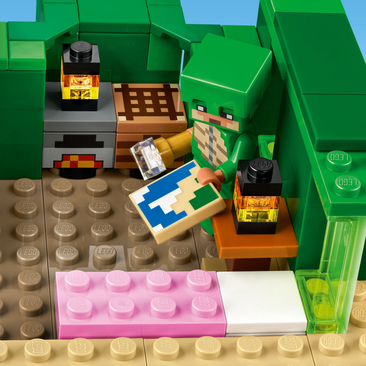 slide 3 of 6, LEGO Minecraft The Turtle Beach House Construction Toy 21254, 1 ct