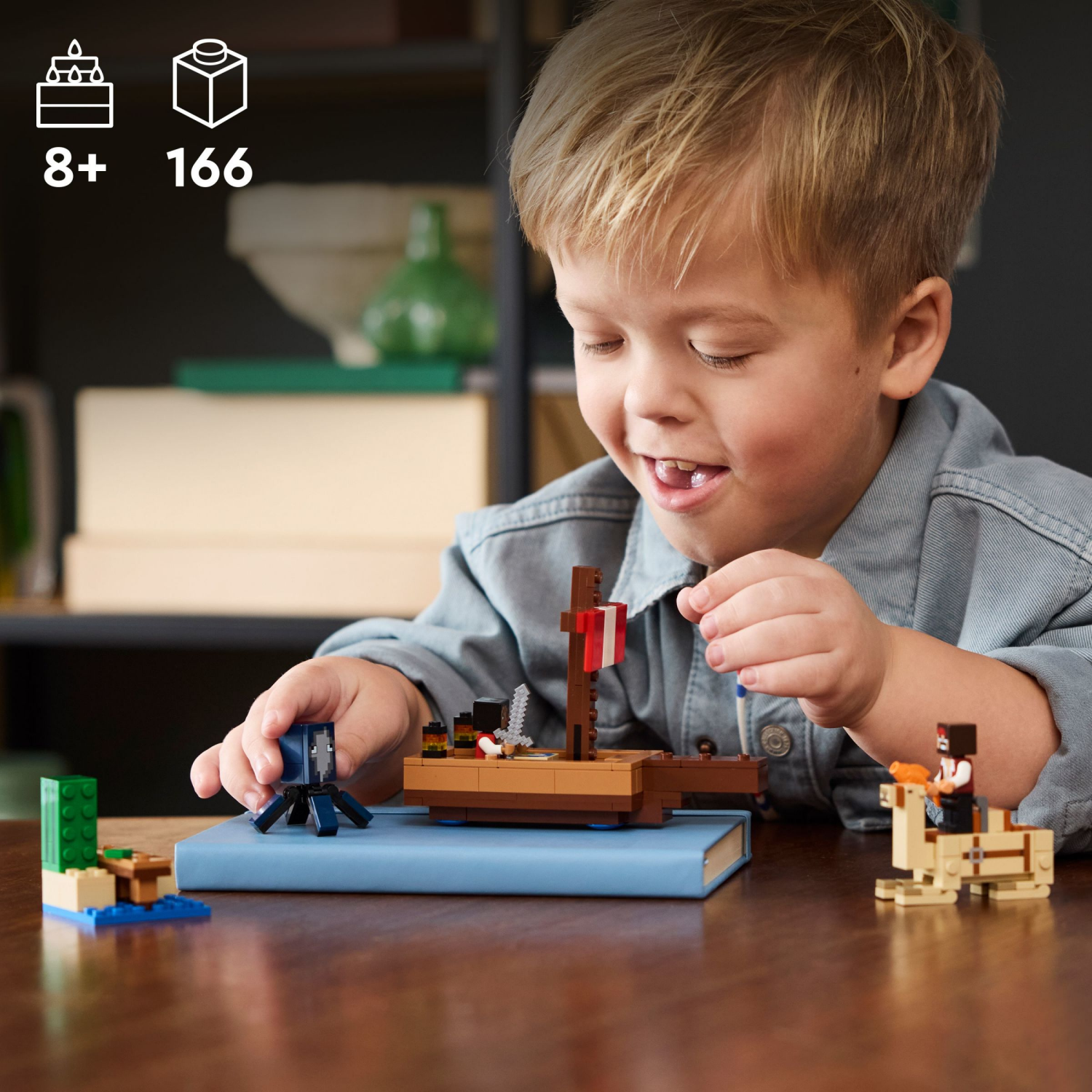 slide 2 of 6, LEGO Minecraft The Pirate Ship Voyage Boat Toy Playset 21259, 1 ct