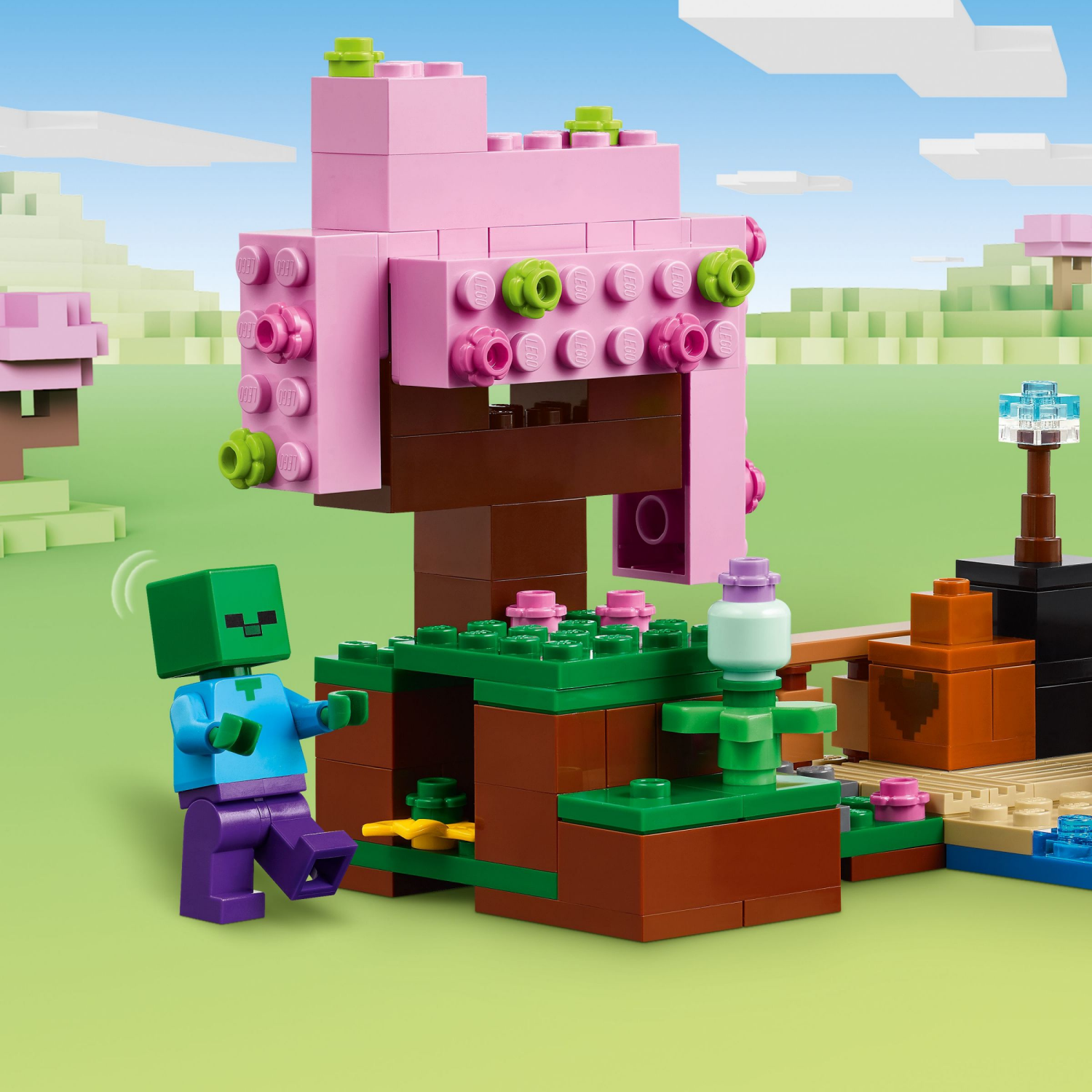 slide 6 of 6, LEGO Minecraft The Cherry Blossom Garden Video Game Toy 21260, 1 ct