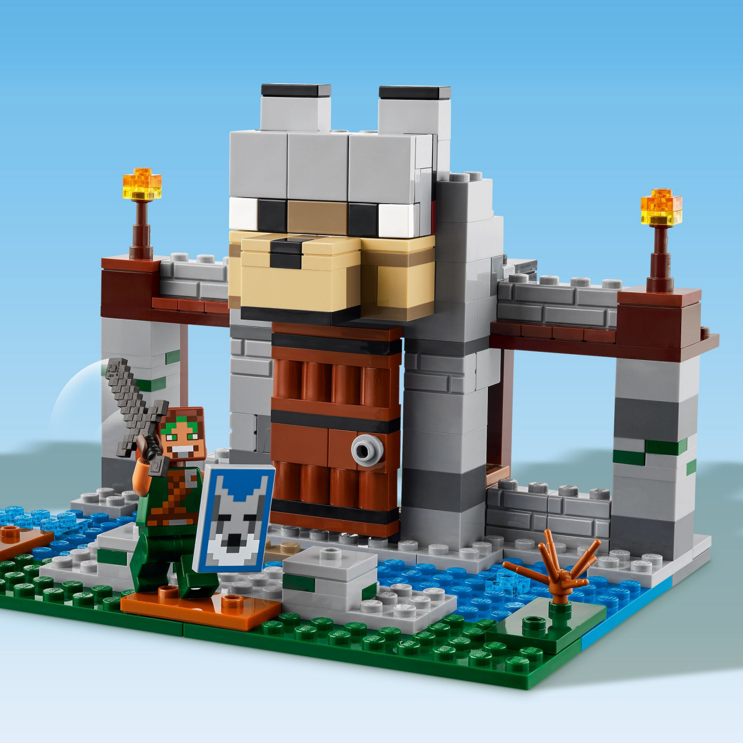 slide 3 of 6, LEGO Minecraft The Wolf Stronghold Fortress Playset Video Game Toy 21261, 1 ct